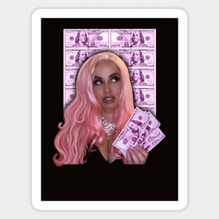 Ivetastic pink hair pink money Magnet